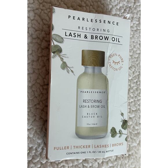 Pearlessence Restoring Lash &Brow Oil Black Castor Oil 1fl oz/30 mL AUTHENTIC - Picture 1 of 6